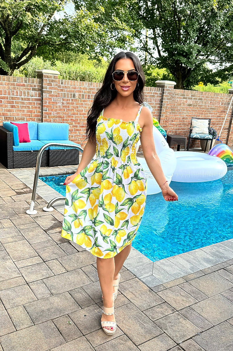 Limoncello Smocked Dress - Made in Italy