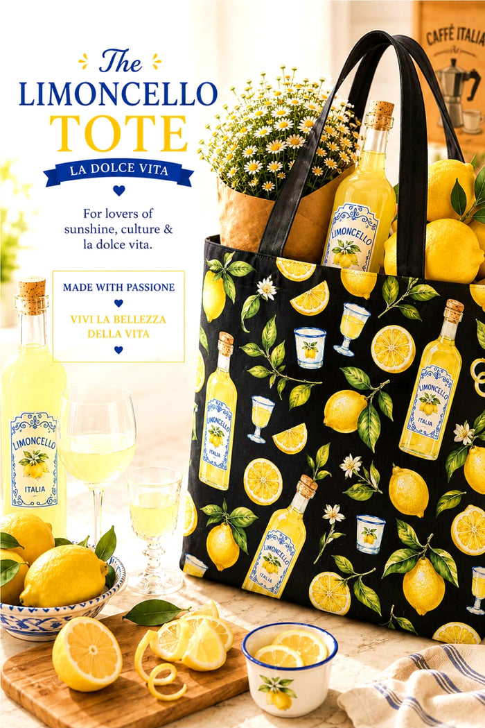 Limoncello tote shopping bag black