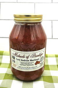 Jar of Michaels of Brooklyn Low Sodium Marinara sauce 