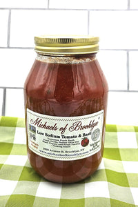 Jar of Michaels of Brooklyn tomato basil sauce 