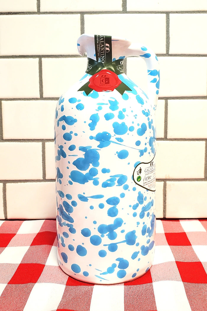 Macchiato Celeste - Extra Virgin Olive Oil from Puglia in Ceramic Jug by Frantoio Galantino