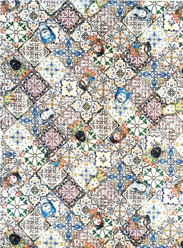 The Majolica Testa di Moro Tablecloth - Made in Italy