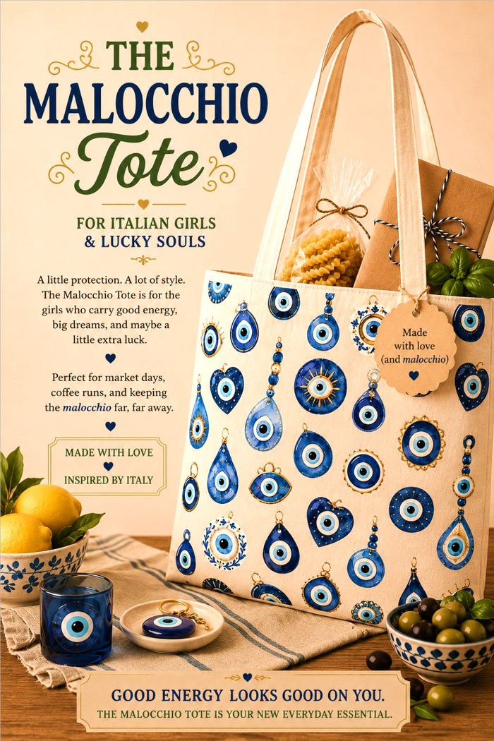 malocchio tote bag evil eye