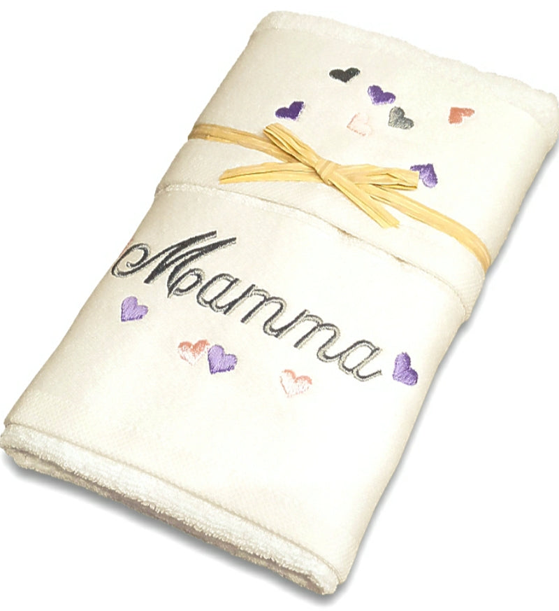 The Embroidered Mamma Bath Towel Set - Made in Italy