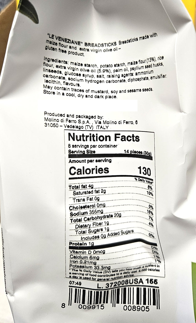 Mini Breadstick - Gluten Free - Le Veneziane