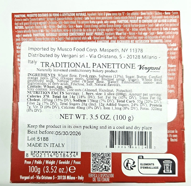 Mini Panettone Classico - Vergani