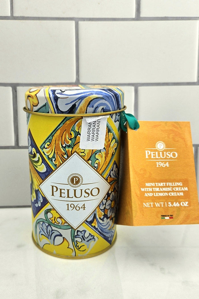 Mini Tarts Filled with Tiramisu` and Lemon Cream in Gift Tin