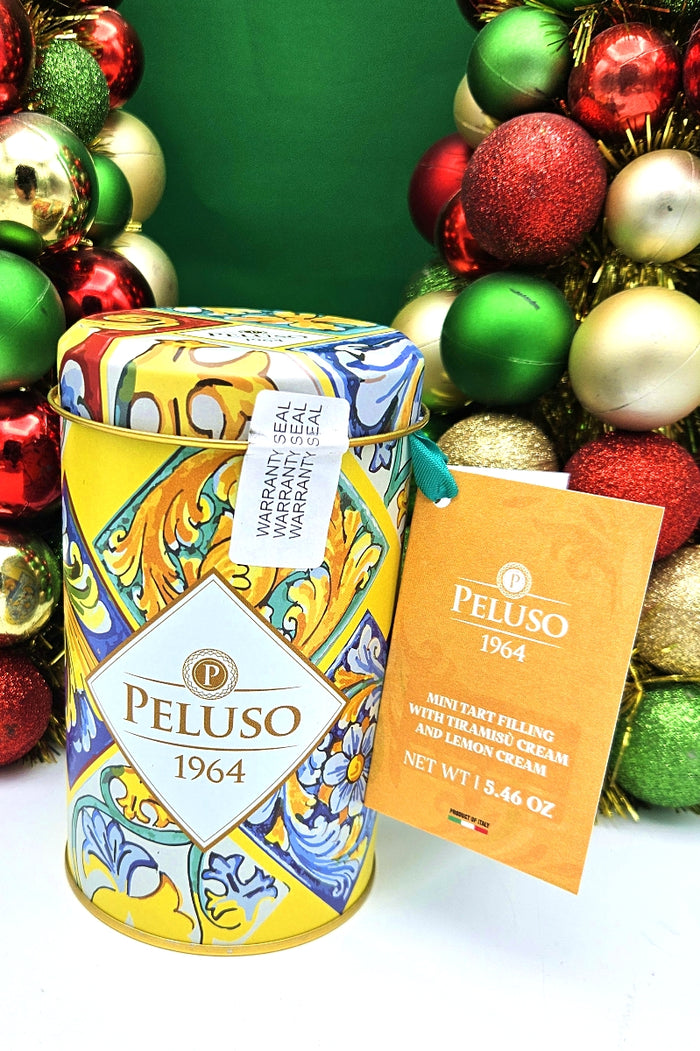 Mini Tarts Filled with Tiramisu` and Lemon Cream in Gift Tin