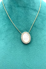 The Mother of Pearl Madonna Necklace - Yellow Gold