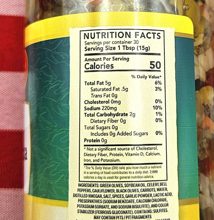 Muffuletta - Mediterranean Olive Salad - Mild