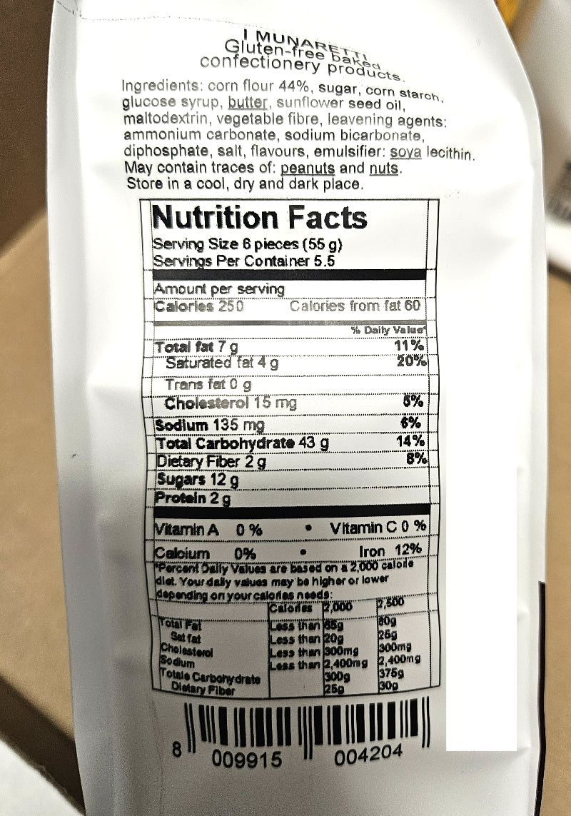 Munaretti Cookies - Gluten Free - Le Veneziane