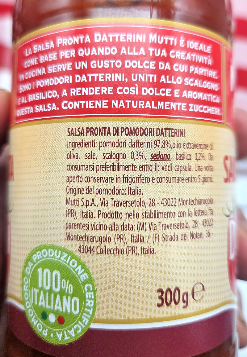 Mutti - Salsa Pronta - Datterini - Gusto Dolce