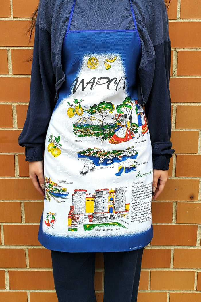 The Napoli Apron - Blue - Made in Italy