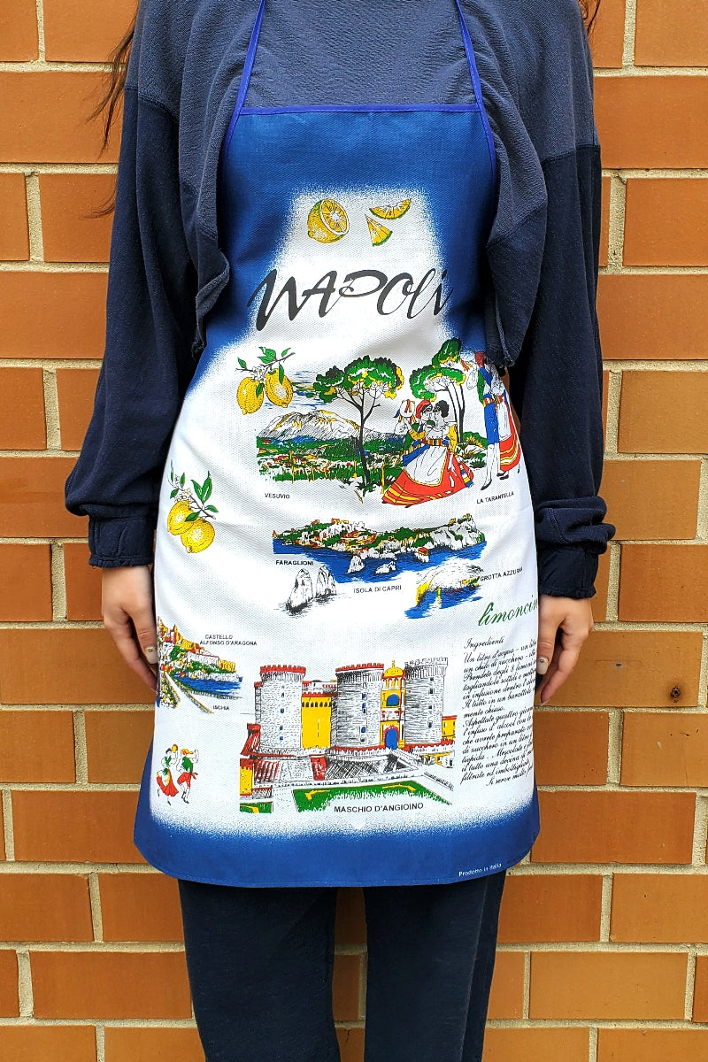 The Napoli Apron - Blue - Made in Italy