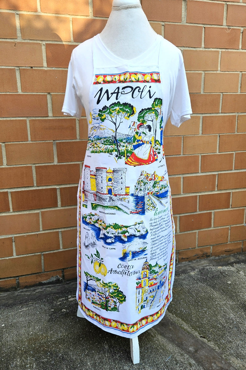 The Napoli Apron - White - Made in Italy