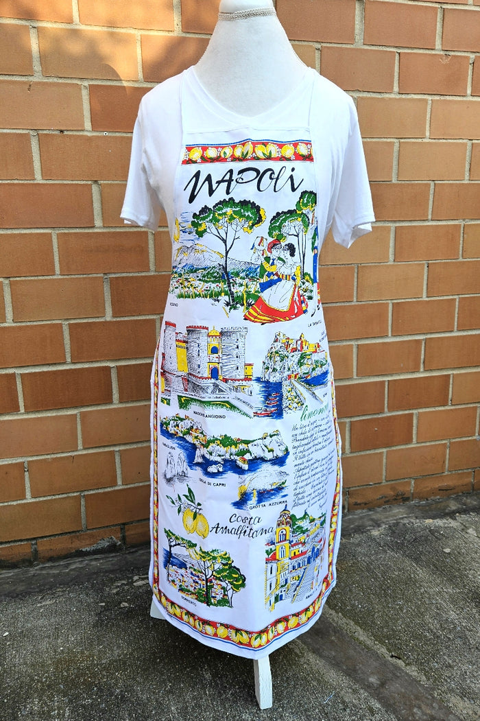 The Napoli Apron - White - Made in Italy