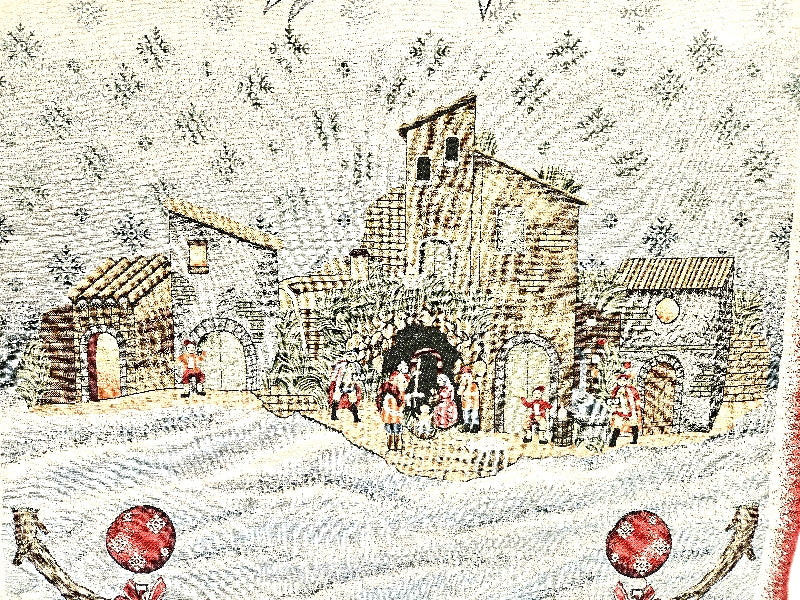 The Nativity Scene Center Table Cloth - 35" x 35" - Made in Italy