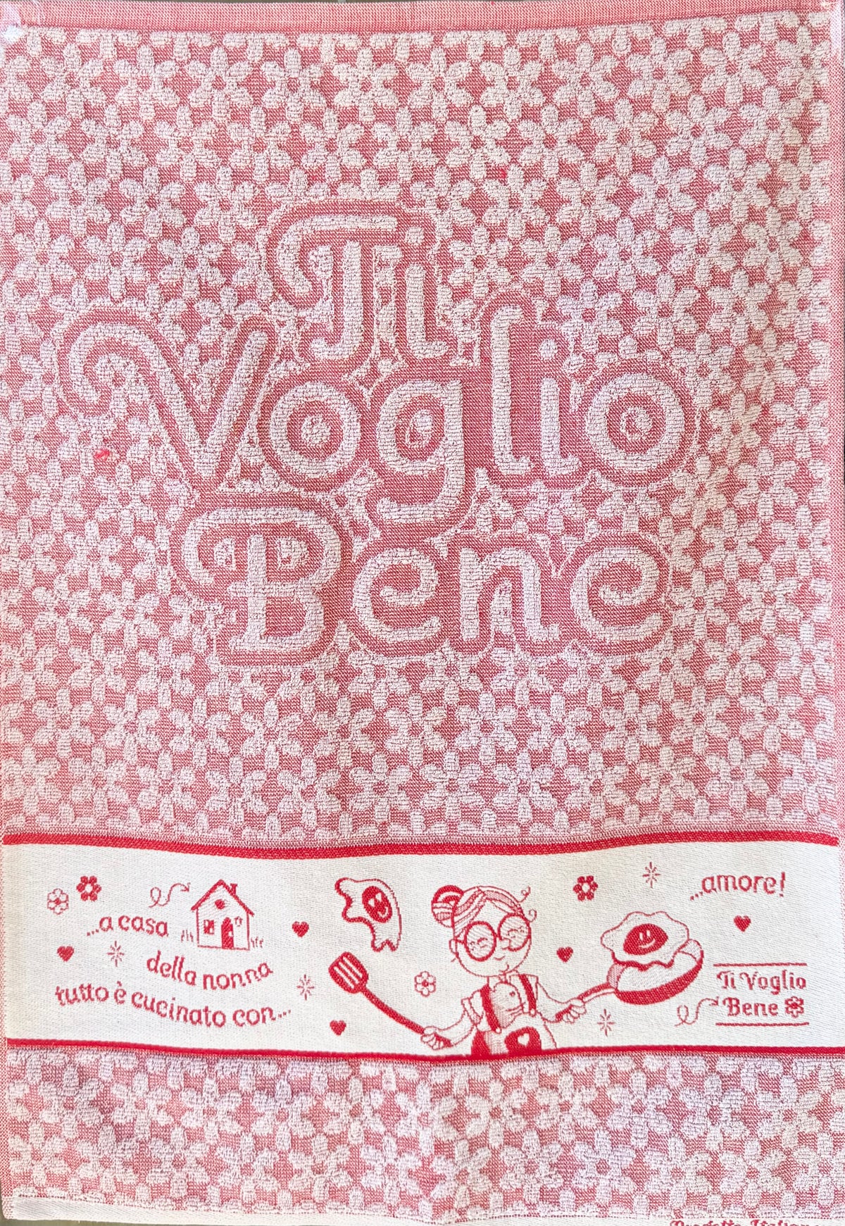Ti Voglio Bene Terry Cloth Dish Towel - Made in Italy