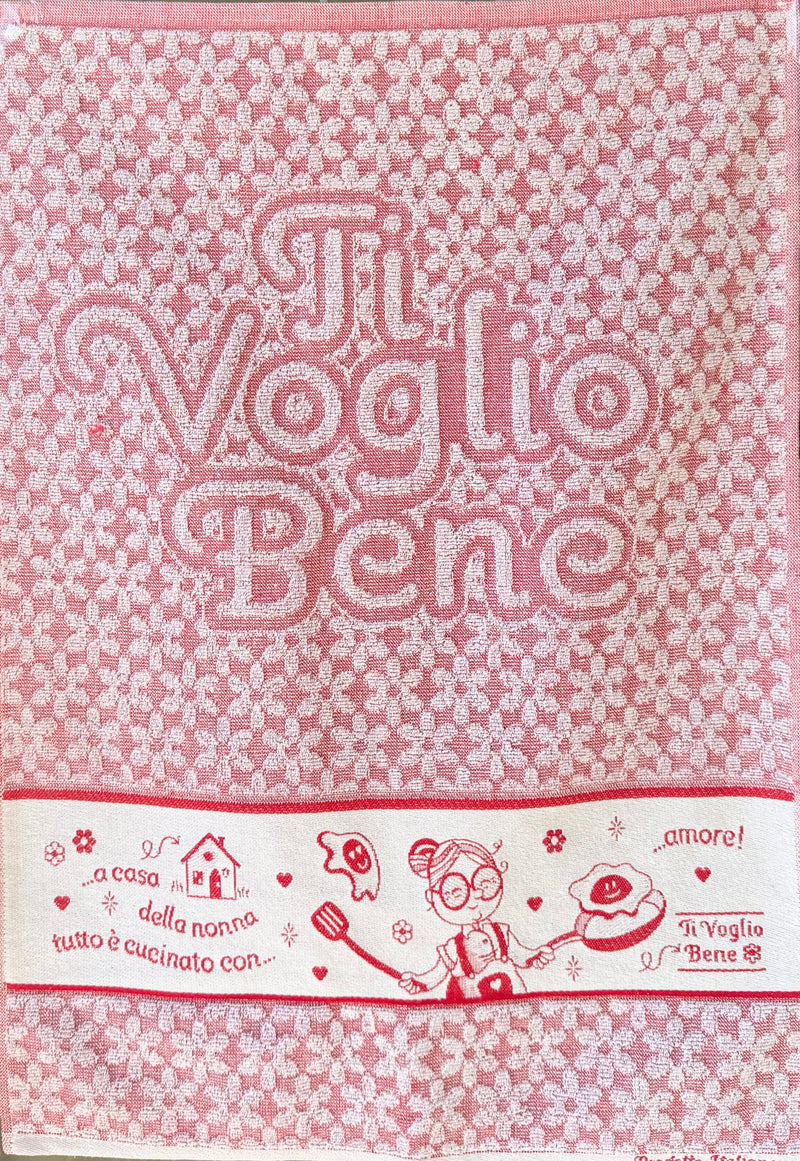 Ti Voglio Bene Terry Cloth Dish Towel - Made in Italy