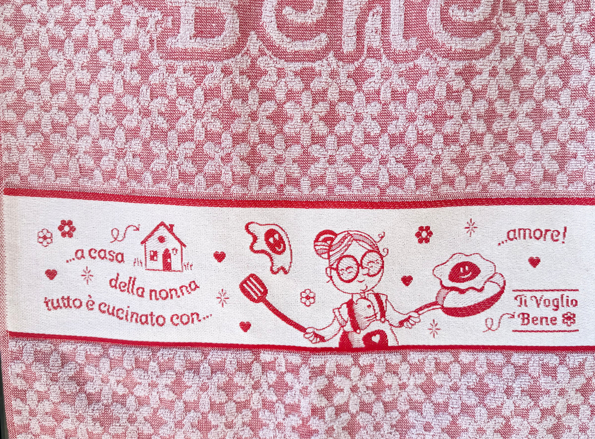 Ti Voglio Bene Terry Cloth Dish Towel - Made in Italy