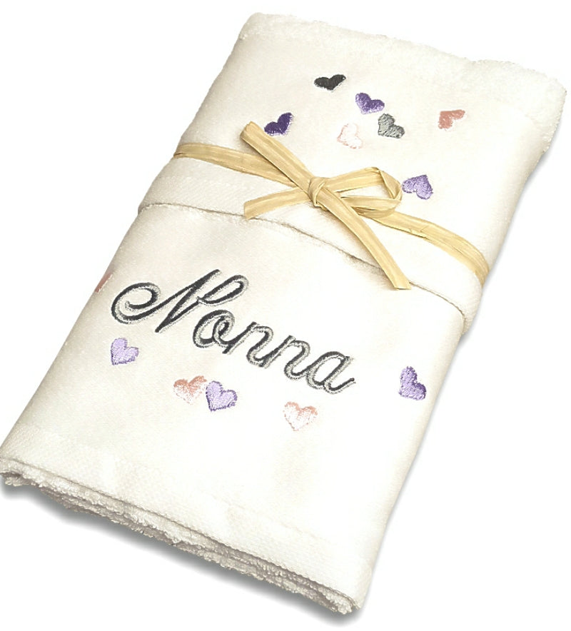 The Embroidered Nonna Bath Towel Set - Made in Italy