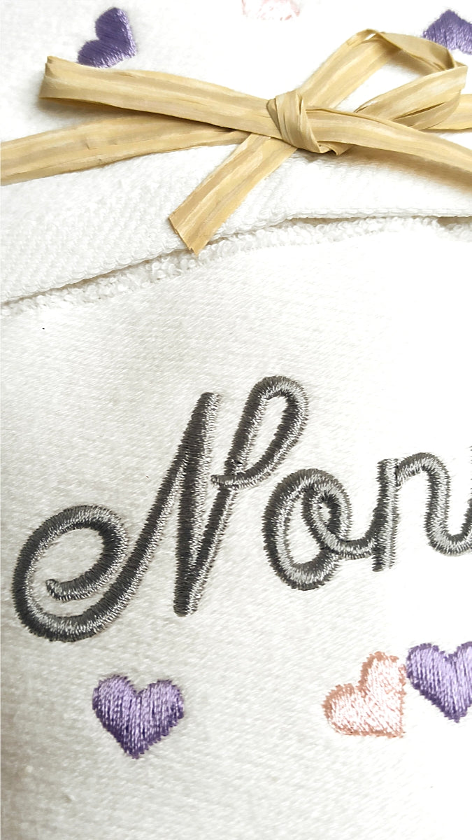 The Embroidered Nonna Bath Towel Set - Made in Italy