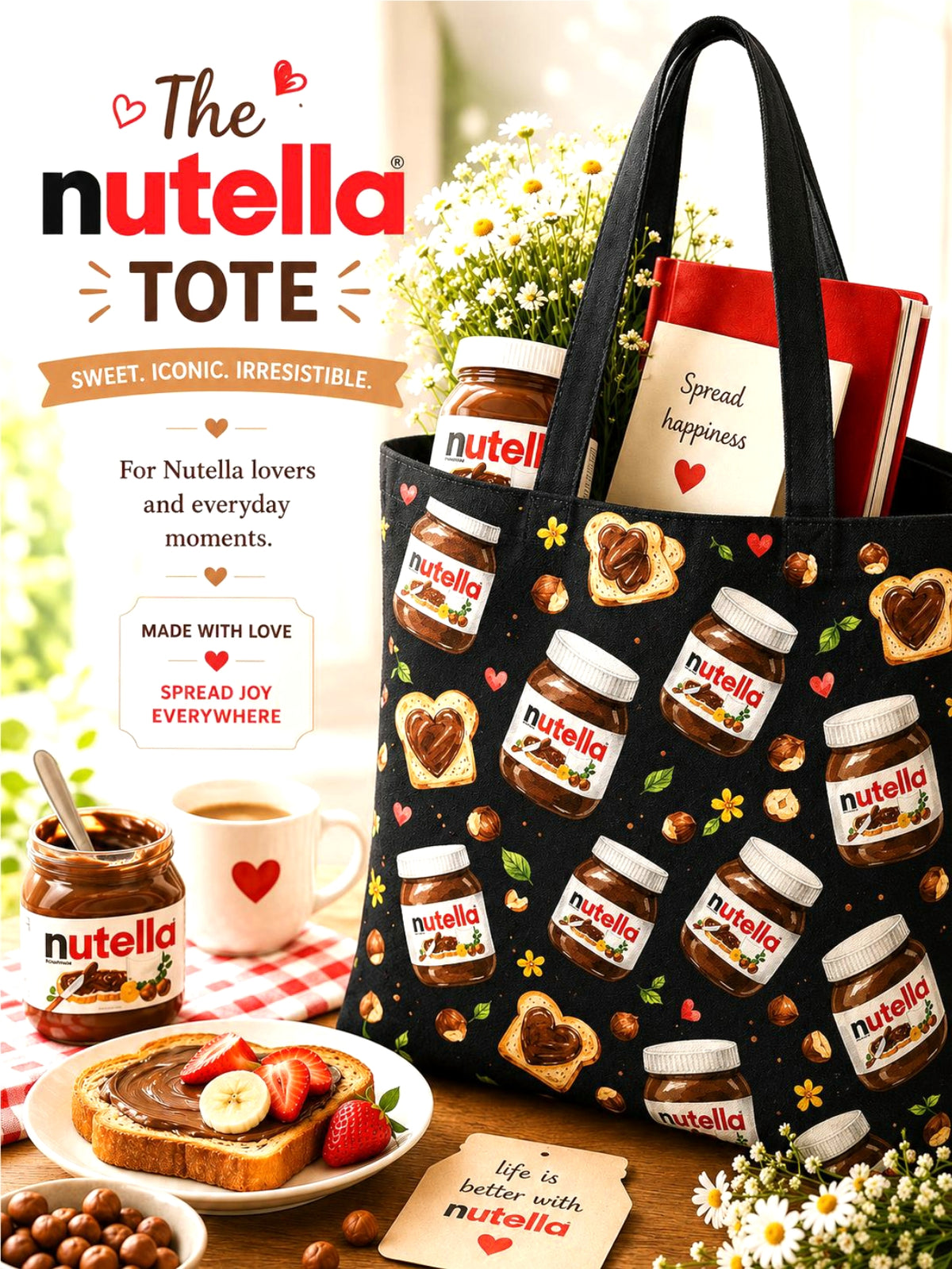 nutella tote bag