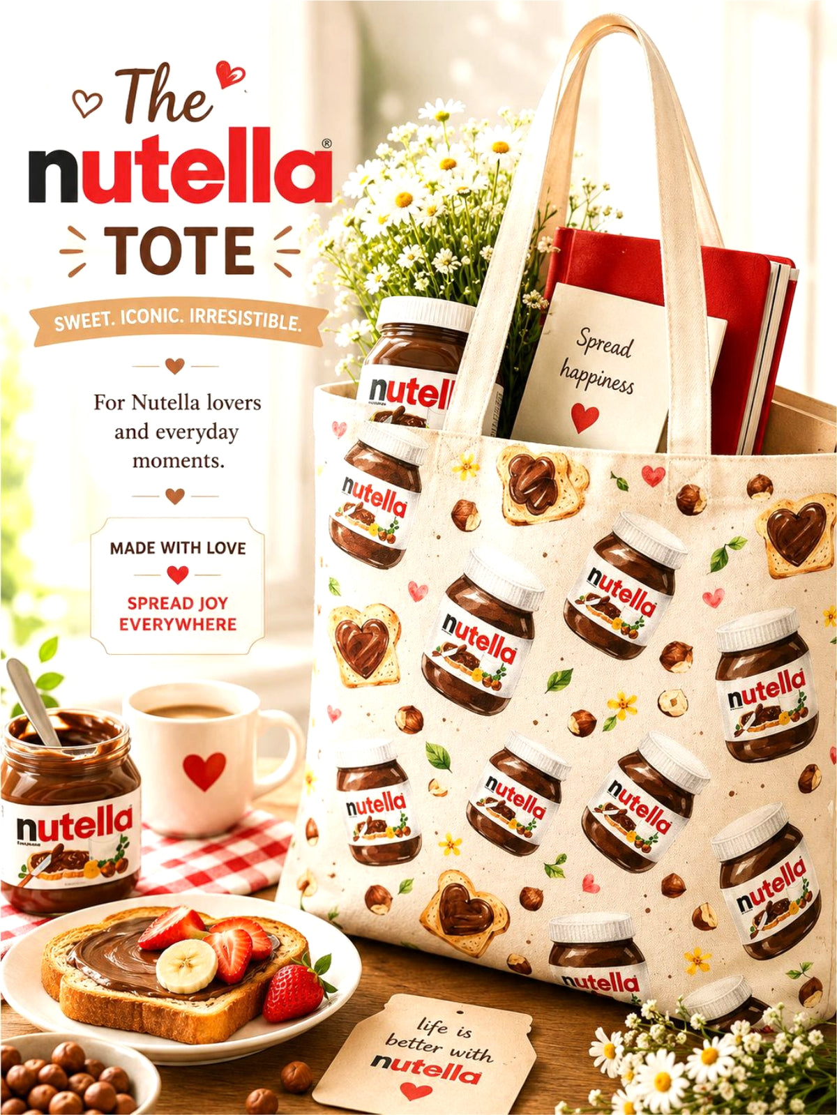 nutella tote bag