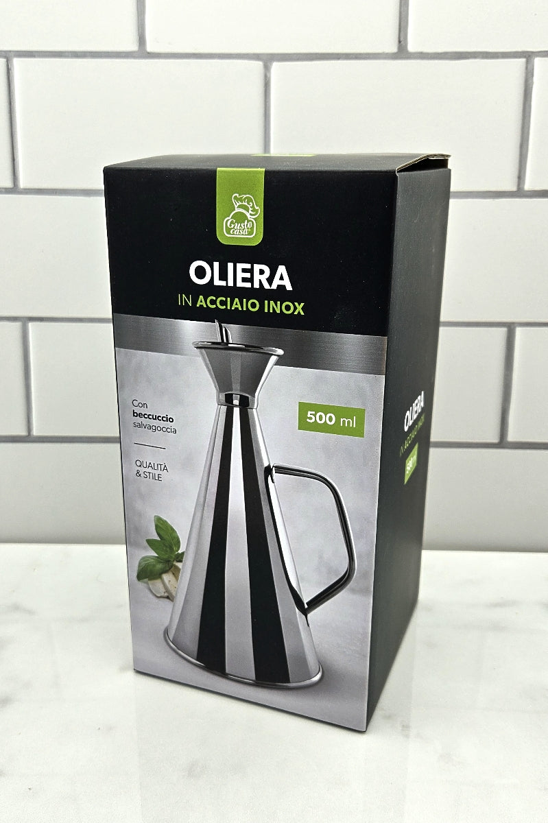 Oliera - Stainless Steel Oil Can - 500 ml – La Bottega della Nonna