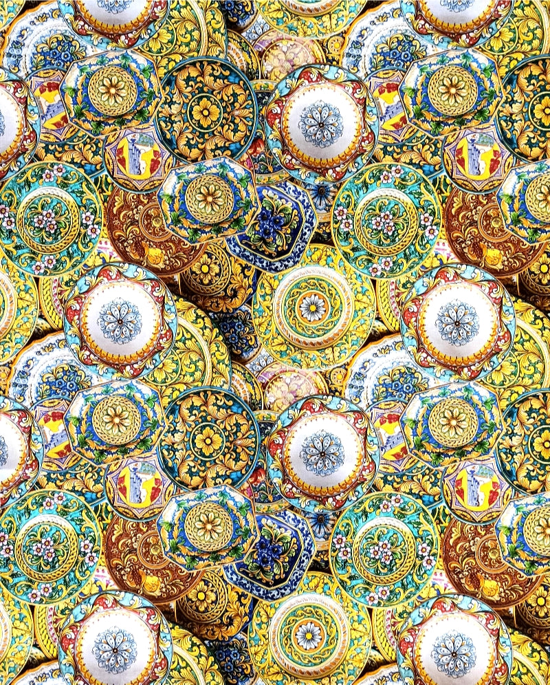 The Painted Plate Tablecloth - Made in Italy