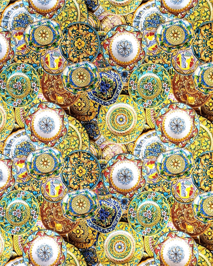 The Painted Plate Tablecloth - Made in Italy