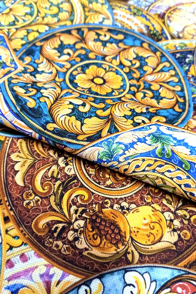 The Painted Plate Tablecloth - Made in Italy