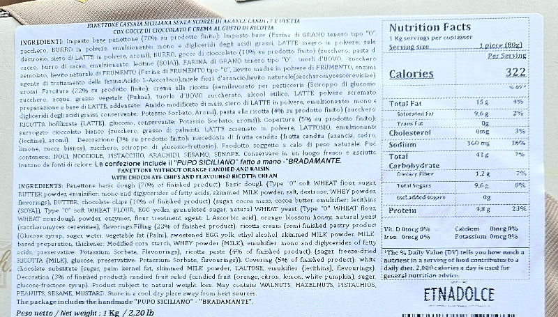 Cassata Siciliana Panettone with Sicilian Pupo:  Bradamante - Gift Box