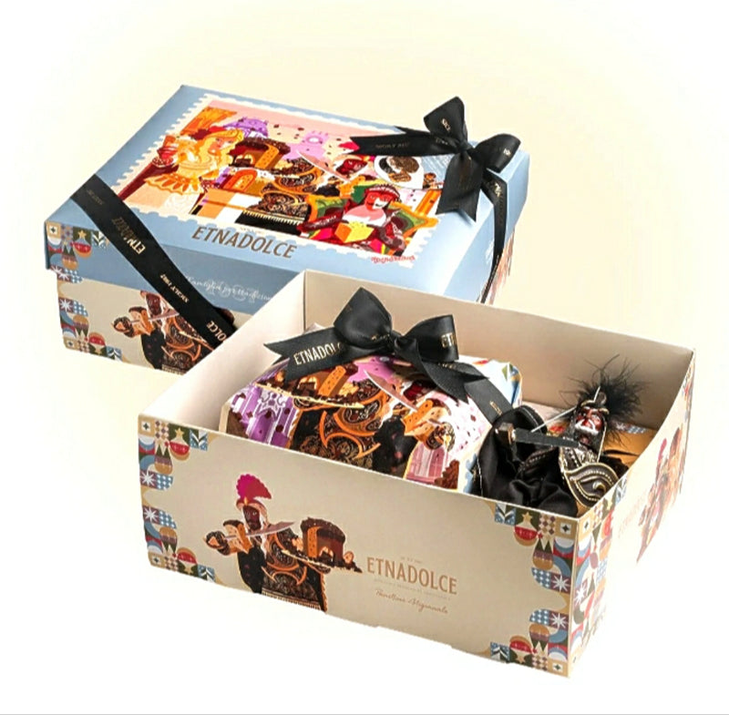 Chocolate of Modica IGP Panettone with Sicilian Pupo: Ferrau - Gift Box