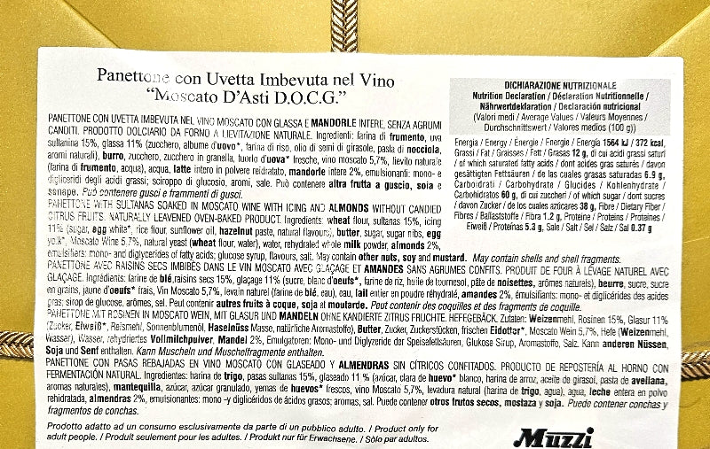 Panettone Moscato D'Asti D.O.C.G. by Muzzi