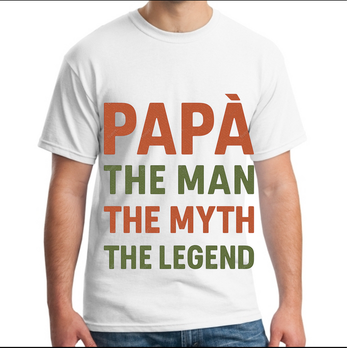 Papa` the Man the Myth the Legend - White