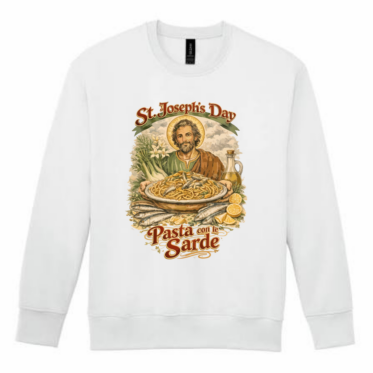 Pasta con Sarde Sweatshirt for St. Joseph's Day