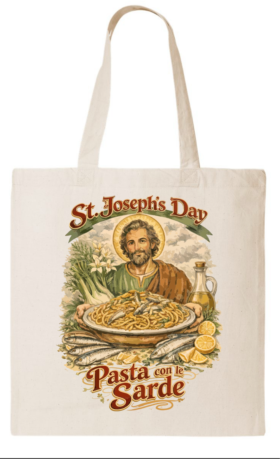 Pasta con Sarde  Tote for St. Joseph's Day