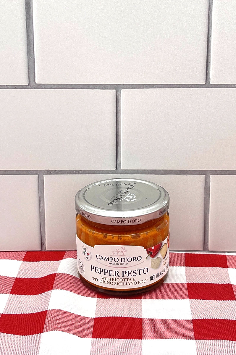 Pepper  Pesto with Sicilian Ricotta and PDO Pecorino by Campo D'Oro