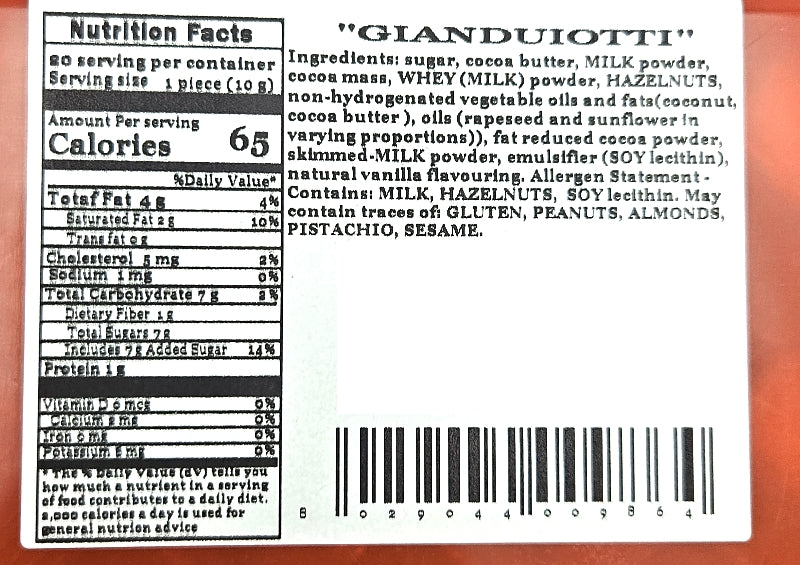 Piaceri Infiniti -  Gianduiotti