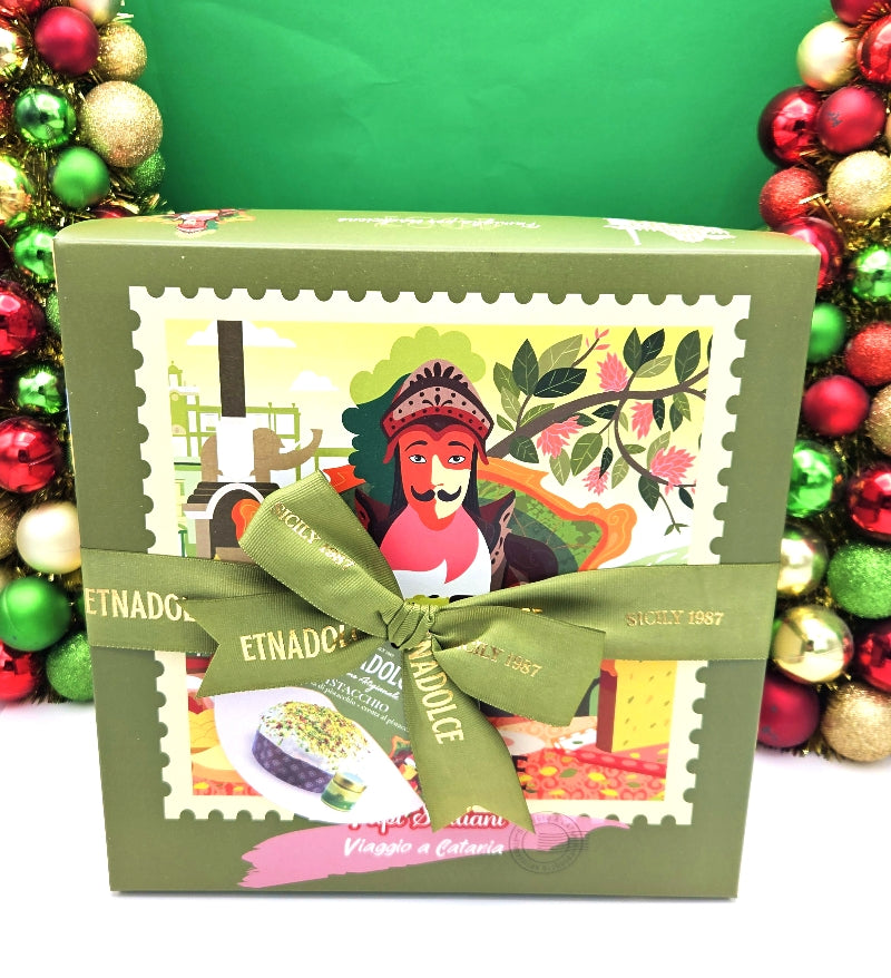 Pistachio Panettone with Pistachio Cream Jar - Box Set