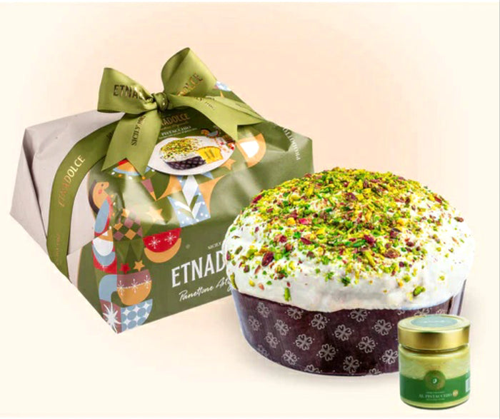 Pistachio Panettone with Pistachio Cream Jar - Box Set