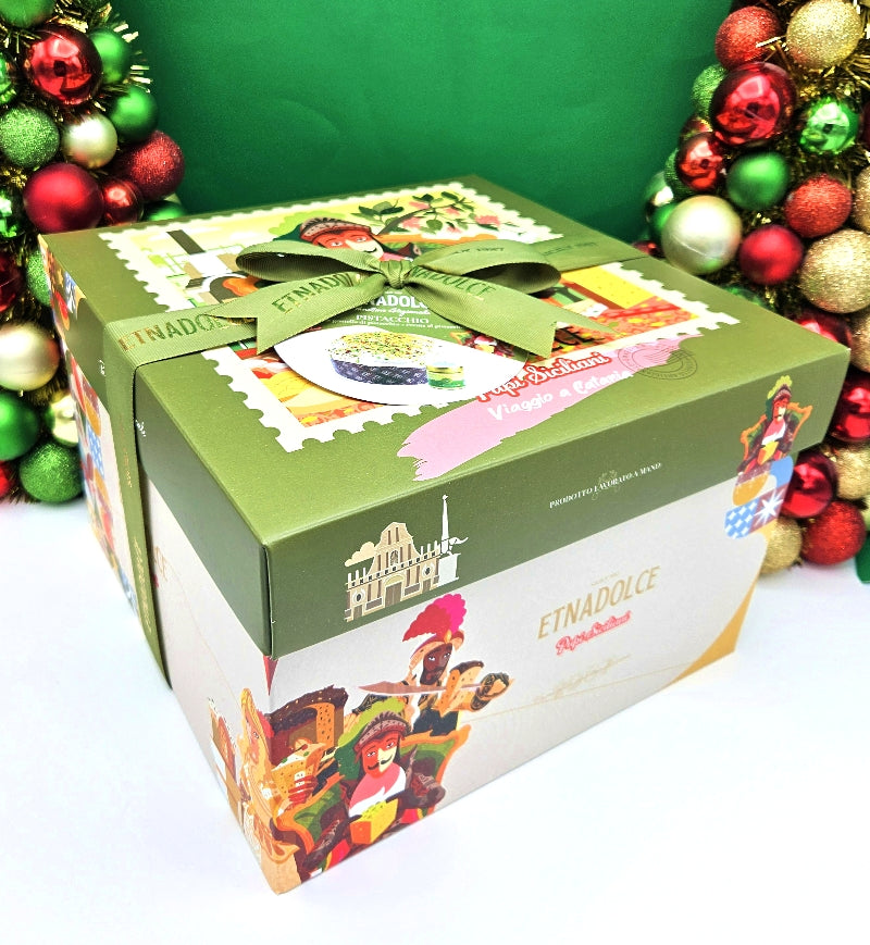 Pistachio Panettone with Pistachio Cream Jar - Box Set