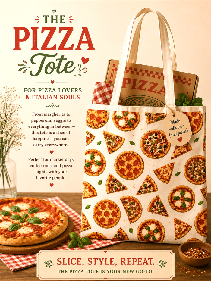 Pizza tote bag