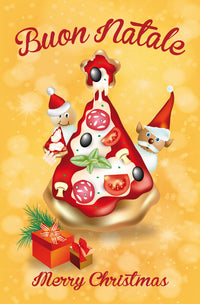 Pizza for Natale - Dish Towel  - Made in Italy