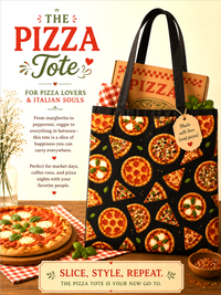pizza tote bag