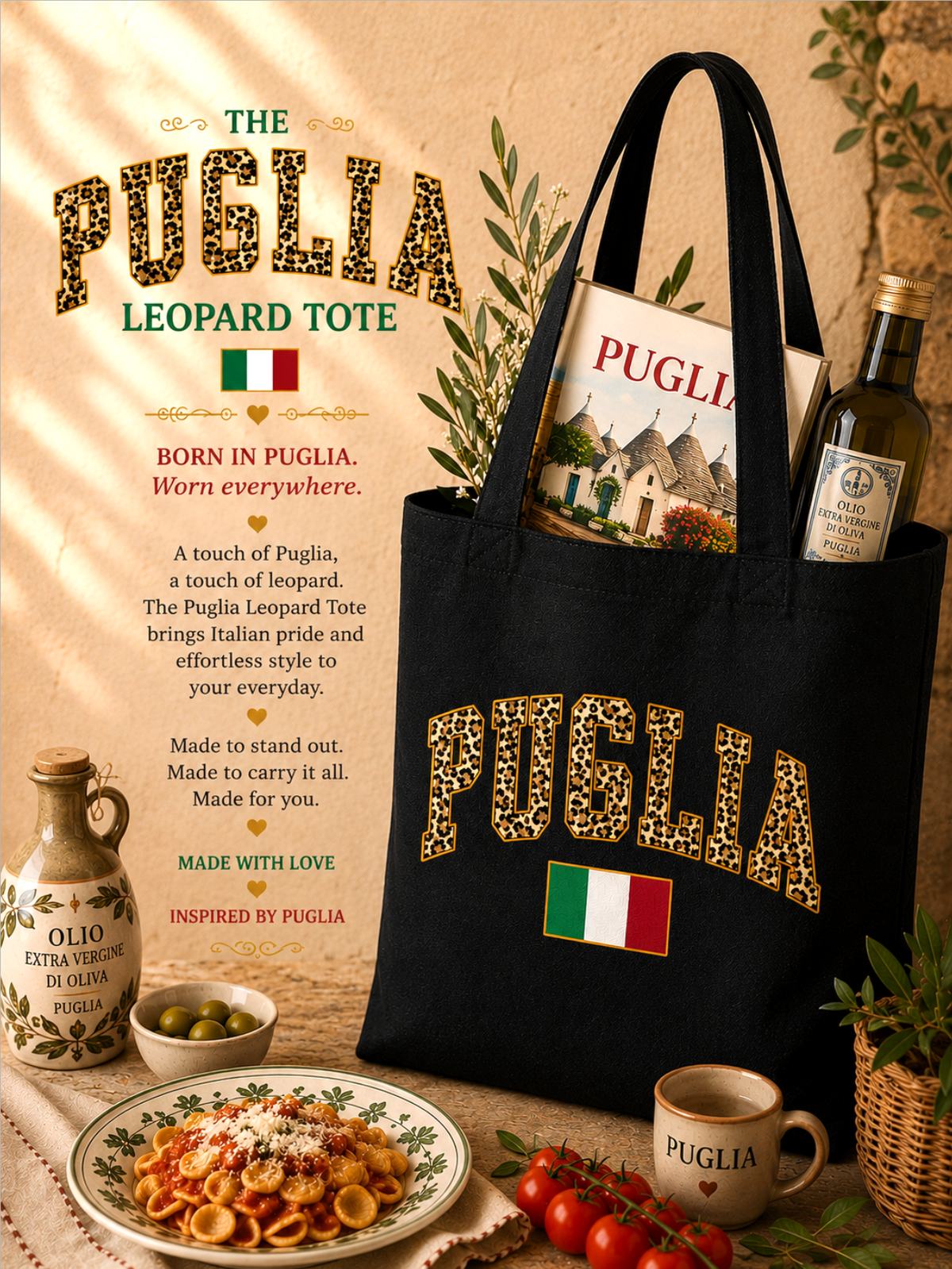 Puglia Leopard  Print Tote