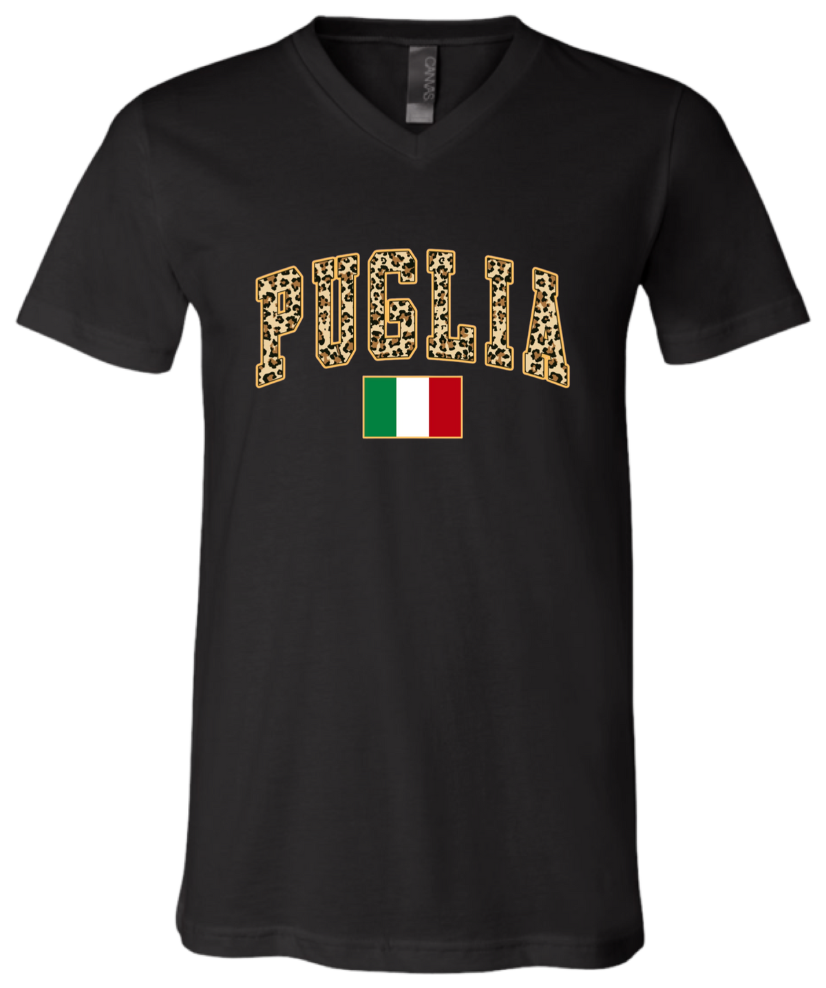 Puglia Leopard Print V-Neck Shirt - Unisex