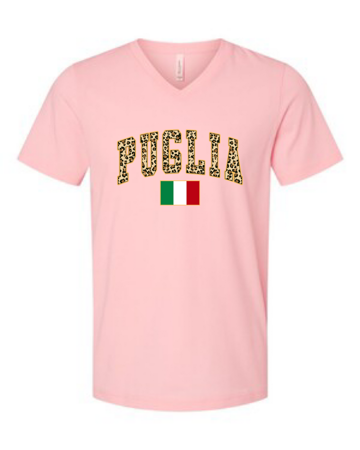 Puglia Leopard Print V-Neck Shirt - Unisex