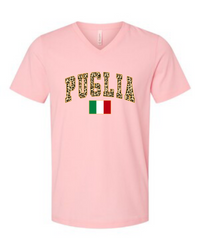 Puglia Leopard Print V-Neck Shirt - Unisex